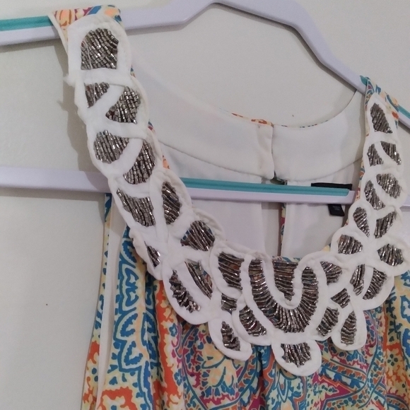 AS u wish Multicolor Sleeveless Shift Dress with Beaded Embellishments - Picture 7 of 11